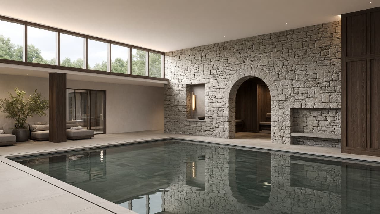 Indoor spa pool at Ashbourne Residence